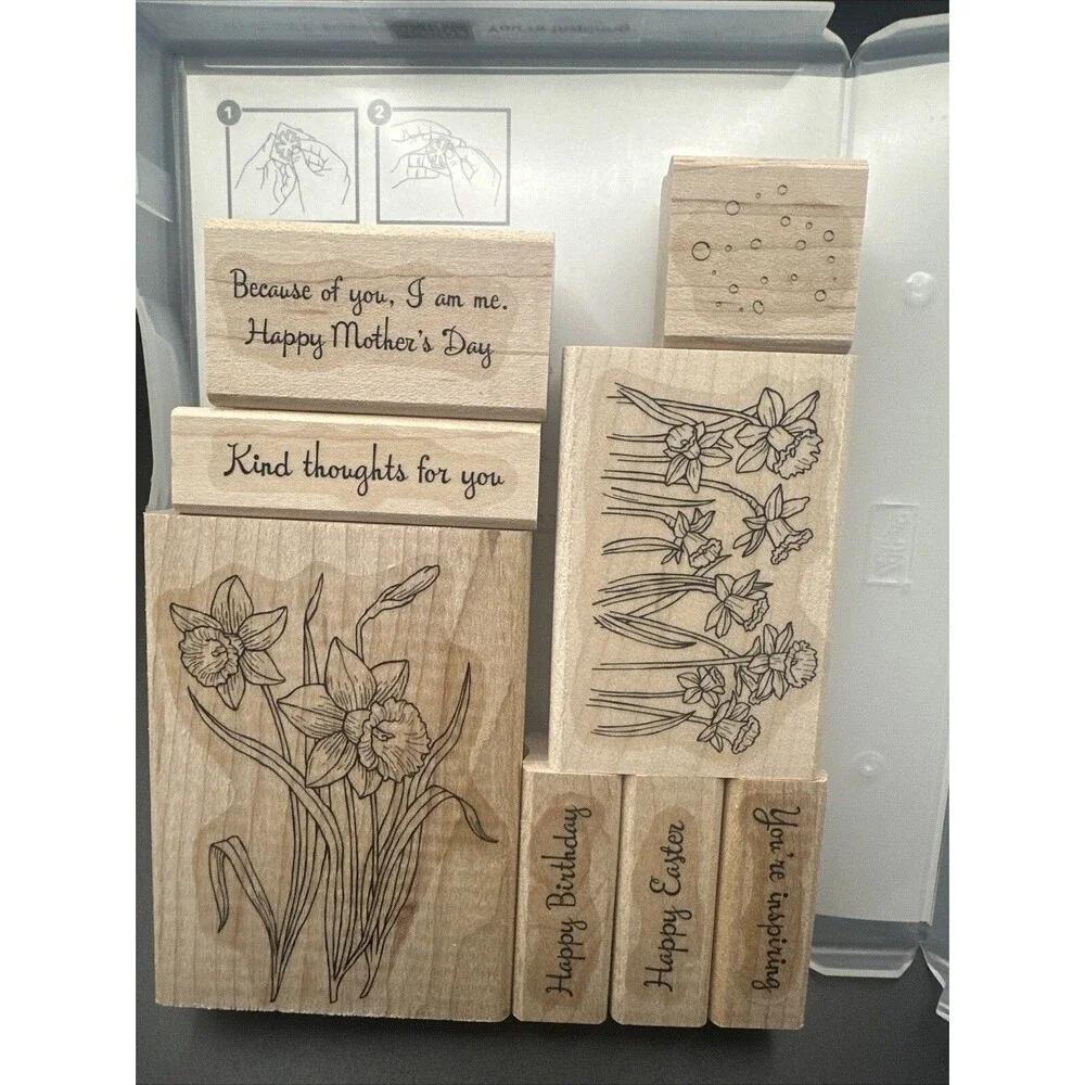 Stampin Up You’re Inspiring Stamp Set Mounted With Wood Blocks